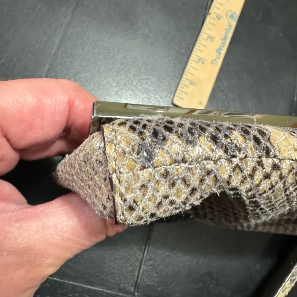 Michael Kors‎ Julian Snake Print Leather Dark Sand Shoulder Flap